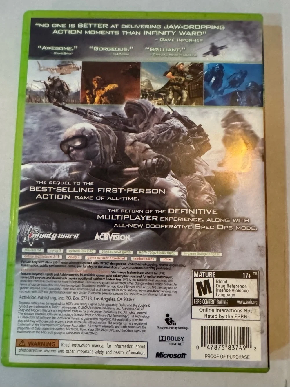Call of Duty: Modern Warfare 2 (Xbox 360). Tested & Complete|Excellent